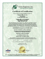 Tempco ISO 9001-2015 Certificate